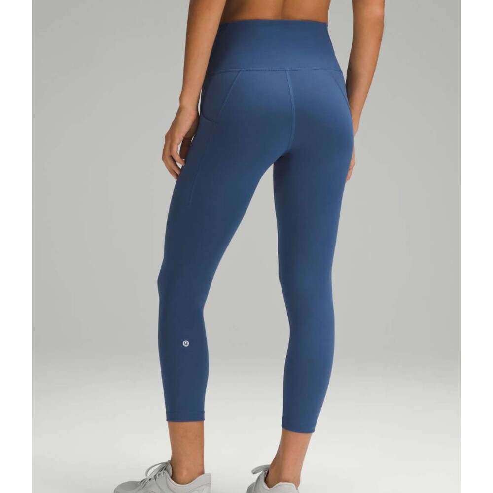 Lululemon Wunder Train High-Rise Tight with Pockets 25" Pitch Blue Size 8 - Picture 2 of 6